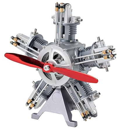 TECHING 5-Zylinder-Sternmotor-Modellbausatz, der läuft – Mechanische Metallmontage