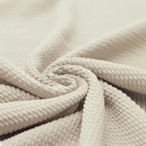 Mini Zopfmuster Jersey | Ökotex | für Bekleidung | ab 50 cm | Meterware (hellbeige)