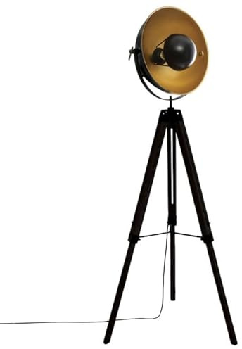 Paris Prix Atmosphera Créateur d'intérieur - Lampadaire Trépied Design Lahti 156cm Noir & Or
