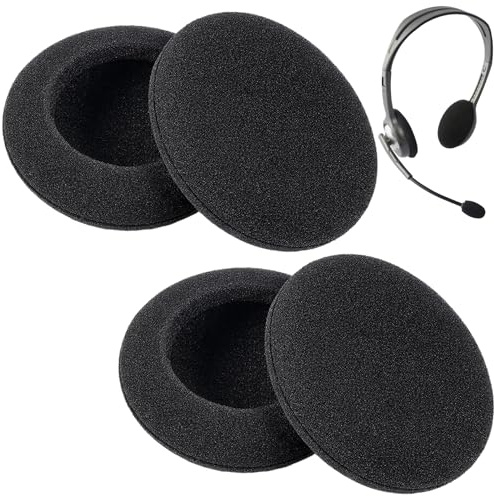 Ebksqs Kopfhörer Ohrpolster 60mm - Ersatz Ohrpolster Aus Memory-Schaumstoff, Weiche Kopfhörerpolster Für 60mm Treiber (4 Stück, Schwarz)