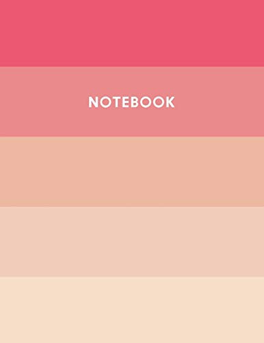 Notebook: Pastel pink notebook - 100 lined pages - 8.5 x 11 inches