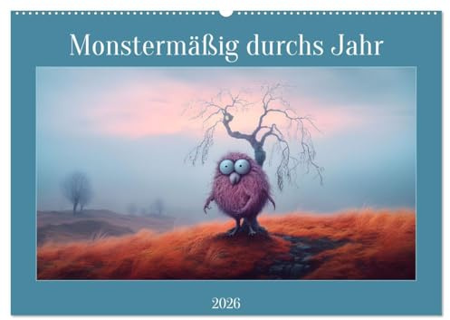 Monstermäßig durchs Jahr (Wandkalender 2026 DIN A2 quer), CALVENDO Monatskalender: Mit monstermäßig guten Bildern durchs Kalenderjahr (CALVENDO Kunst)