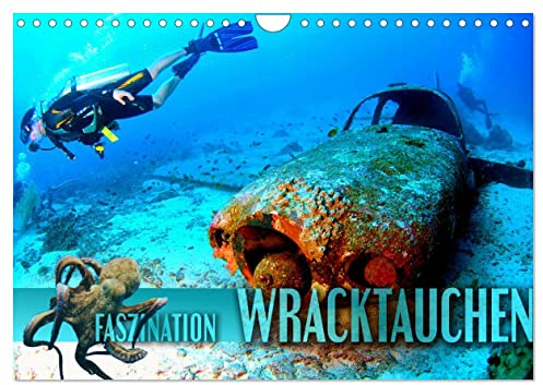 Faszination Wracktauchen (Wandkalender 2026 DIN A4 quer), CALVENDO Monatskalender: Spektakuläre Bilder von geheimnisvollen Schiffswracks in abenteuerlichen Unterwasserwelten (CALVENDO Sport)