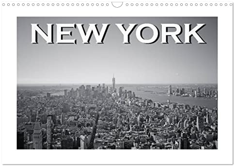 New York in schwarz weiss (Wandkalender 2026 DIN A3 quer), CALVENDO Monatskalender: So außergewöhnlich wie der Big Apple, sind auch diese Bilder in schwarz weiss. (CALVENDO Orte)