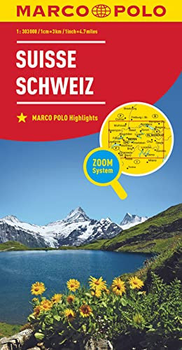 MARCO POLO Länderkarte Schweiz 1:303 000: Zoom System (MARCO POLO Länderkarten)