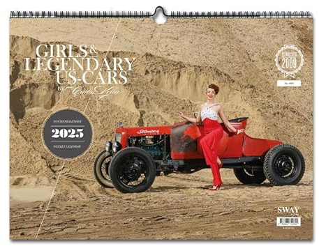 Girls & legendary US-Cars 2025: Wochenkalender von Carlos Kella