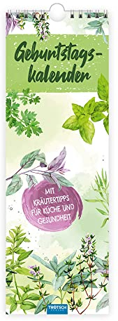 Trösch Wandkalender Geburtstagskalender Kräuterwelt:Geburtstagskalender Wandkalender Eintragekalender Geschenk Geschenkidee Geburtstagsplaner Immerwährend