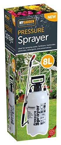 MYGARDEN GARDEN PRESSURE SPRAYER KNAPSACK WEEDKILLER CHEMICAL FENCE WATER SPRAY BOTTLE (8Litre)