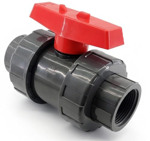 Robinet d’arrêt Eau 50 | Vanne PVC 50 | Robinet d’arret 50 mm | Vanne à bille à visser 1 1/2 pour tuyau en polyéthylène 50 | Robinets d’arrêt d’eau pour tuyau d’irrigation