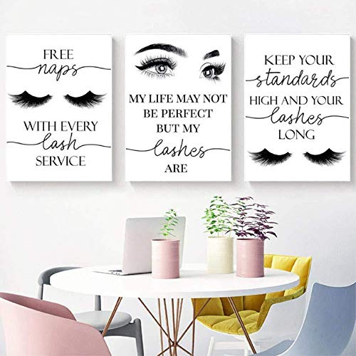 Wimpern Make-Up Kosmetikerin Geschenk Wimpern Bündel Mode Wandkunst Dekor Kunst Poster Leinwand Malerei Schönheitssalon Dekoration