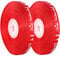 LOOGI 22m Schleifenband 10mm Satinband, Geschenkband Weihnachten Rot Dekoband Weihnachtsband Stoffband mit Frohe Weihnachten, 2er-Rolle