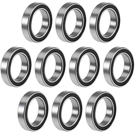 sourcing map 10 Stücke Doppelt Abgedichtet Kugellager Kugellager Set Rillenkugellager 6701-2RS Z2 12mm x 18mm x 4 mm Chromstahl kugellager groß Skateboard Bearings Skateboard Kugellager