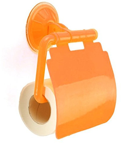 OrdinAry Toilettenpapierhalter aus Edelstahl, selbstklebend, für Küche und Bad, Orange
