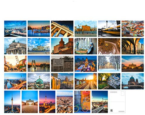 30 Stück 1 Set Weltberühmte Stadt Sehenswürdigkeiten Landschaft Postkarten Geschenk Blanko Postkarten (Berlin)
