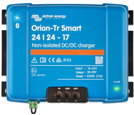 Victron Energy Orion-Tr Smart 24/24-Volt 17 Amp 400-Watt DC-DC Ladebooster, Nicht isoliert (Bluetooth)