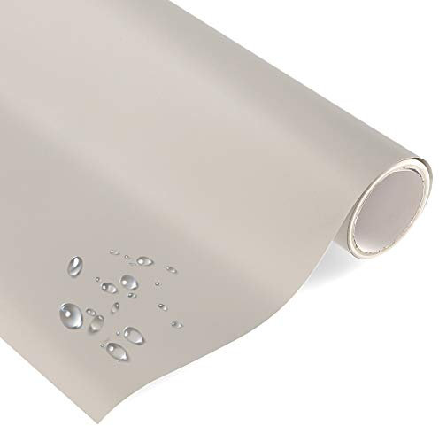 timalo® Premium Möbelfolie selbstklebend uni matt Küchenfolie Klebefolie zum Bekleben von Möbel, Türen PVC Folie Küche Bastefolie Türfolie | Warmgrau-M-200x63cm