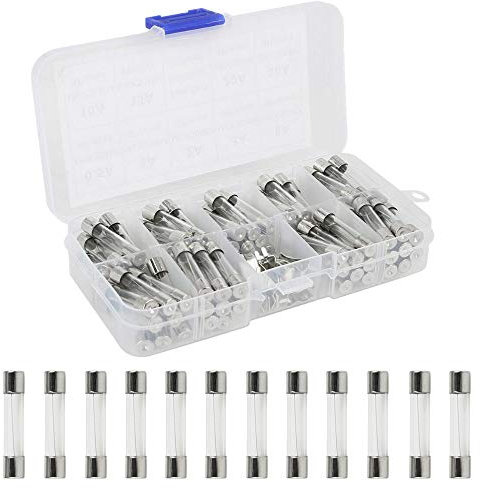 ETOPARS 72 Stück Auto Schnelle Schlag Glassicherung Fast Schlag Glas Sicherung Assortierte Kit 250V 6x30mm 0.5A 1A 2A 3A 5A 10A 15A 20A 30A