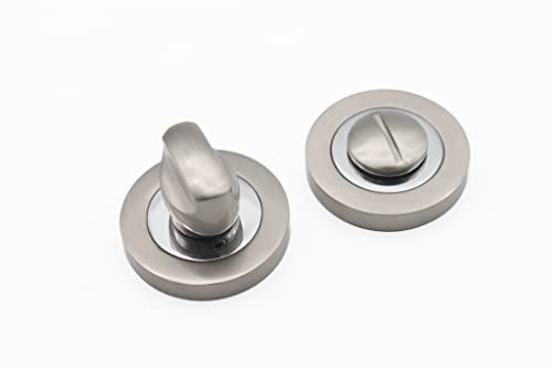 Thumb Turn & Release for Bathroom WC Doors Lock with Emergency Release in Various Finishes (Dual Tone)