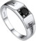 Suplight 925 Sterling Silber Ring Herren Eternityringe mit Diamanten Spannrings 14K Weißgold Solitärring Verlobungsring Eternityringe Schwarzer Zirkonia 54