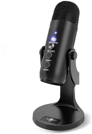 Spirit Of Gamer - EKO 700 - Microfono cardioide da gioco con supporto antiscivolo - Ideale per registrazione vocale, streaming, podcasting e ASMR - Compatibile con PC Gamer e Mac