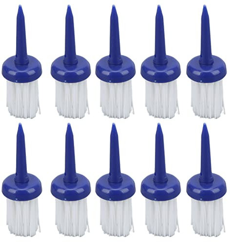 Alvinlite Brush Golf-Tees, Typ Kunststoff, unzerbrechlich, 6,1 cm, 10 Stück, geringer Widerstand, mehr Distanz, gleichmäßige Höhe, Driver-Trainings-Tee für Männer und Frauen, Blau, Typ Golf