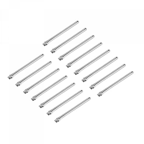 sourcing map 15Stk 17mm Uhrband Link Sicherungsstift 1mm Armbänder für Reparatur Silberton