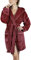 Gräfenstayn Bademantel Damen flauschig mit Kapuze - Kuschelfleece - Öko-Tex Standard 100 - Morgenmantel leicht & kurz - Größe (S, Bordeaux)
