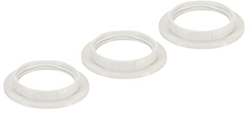 PATIKIL E26 Steckdosenringe 3Pack Lampenschirm Halter Adapter für Leuchten Weiß Farbe