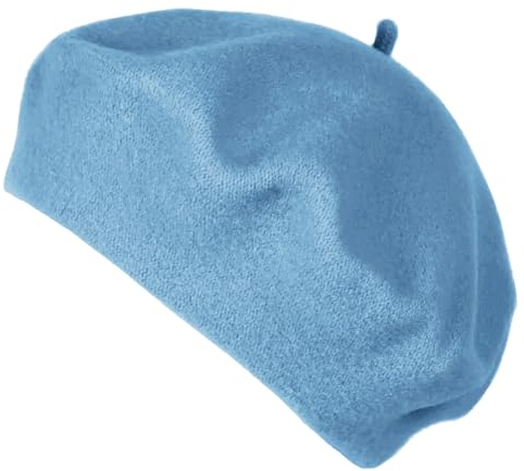 Van Der Rich ® - Französische Klassische Baskenmütze Barett - Damen (Blau, One Size)