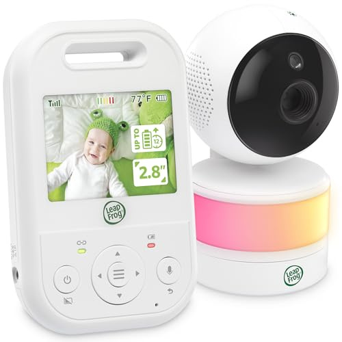 LeapFrog LF2513 Remote Pan-Tilt-Zoom with IPS LCD Screen,Up to 12-Hr Video Streaming,1000ft Long Range, NightVision,Soothing Lullabies, NightLight,2-Way Audio Talk,TemperatureSensor,SecureTransmission