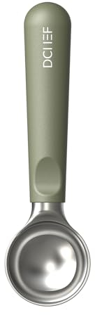 Dailychef Ice Cream Scoop with Soft Silicone Grip Handle, Professional Heavy Duty Sturdy Design, for Cookie Dough, Gelato, Sorbet (Olive Green)