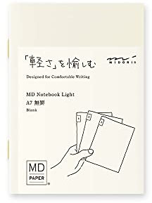 Midori 15281006 MD Notebook, Light, A7, Unruled, Set of 3