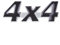 4x4 Emblem Aufkleber Auto Side Fender Heck Kofferraum Emblem Abzeichen Aufkleber Aufkleber (schwarz)