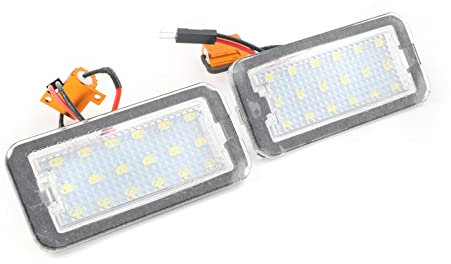 TONUSA Paar 12V Auto SMD Kennzeichenbeleuchtung Nummernschildbeleuchtung, für FIAT 500 500c 2007 2008 2009 2010 2011 2012 2013 2014 2015 2016