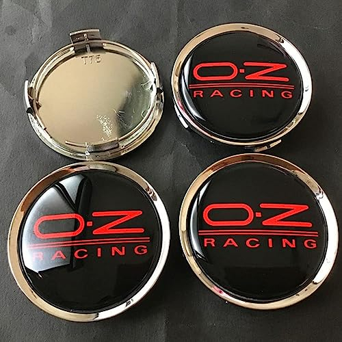 BAGLEV 4 Stück Wheel Hub Caps Radzierdeckel Mittellochdeckel Ersatzteil,für OZ Racing 74mm Wasserdicht Staubdicht Verschleißfest und Langlebig Autozubehör Verwendet,H