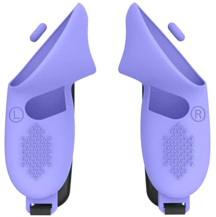 LYEAA Custodia protettiva for controller 1 paio di controller in TPU antiscivolo custodia for controller sinistro + destro con cinturino anti-caduta for Meta Quest 3 VR accessori (nero)