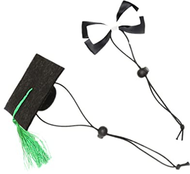 minkissy 1satz Hundehut Bow Tie Lustige Abschlussfeier-Outfits Für Haustiere Geburtstags Und Partyzubehör Bequemes Material Elastisches Design Für Sicheren Sitz Teilig