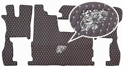 Fußmatten, Automatten LKW Gesteppt für Scania R 2017+ Automat Sessel, Federsessel oder Drehstickerei Logo (Dunbbraun)