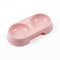 GRARRO Pet Feeding Double Bowl - Pink Plastic Food Container for Cats and Dogs - Pet Supplies