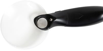 Handlupe: 3-5x Vergrößerung - Leselupe mit Licht für Senioren, Juweliere und Kinder. rund mit LED, ideal bei schlechter Sicht für Karten, Reparaturen, Schmuck, Münzen oder Briefmarken