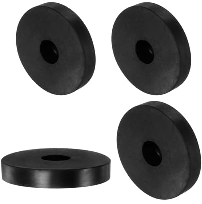 sourcing map 4pcs Rubber Spacers 60mm OD x 15mm ID x 10mm Height Round Anti Vibration Spacer Rubber Bushing Grommets Thick Rubber Washers for Home Car Accessories