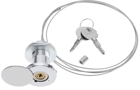 LT Easiyl Serratura Di Emergenza Per Porta Del Garage Con Filo Di Acciaio E 2 Chiavi Per Porte Avvolgibili E Serrature Di Ricambio Per Porte Da Garage In Rame