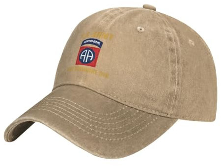 Cappello Piatto 82Nd Division Baseball cap con Visiera,Casuale Visiera Baseball Cappellino da Baseball per Outdoor Donna Tennis