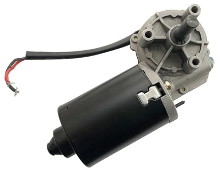 LTUNKHWP Moteur de Porte à engrenage à vis sans Fin Gauche 60W, Haute Vitesse 90-360 TR/Min, réduction de Couple élevée, Moteur de Porte de volet Roulant(24V 150rpm)