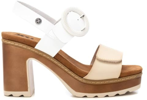 XTI - Sandalia Mujer Blanco - Calzado Cómodo y Versátil - Moda casual - Modelo 14408803 (Talla 38)