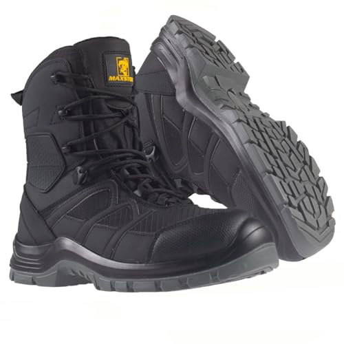 Mens Lightweight Tactical Lace Up Army Patrol Combat Boots Security Police Cadet Smart Military Work Casual Walking Ankle Hiking Shoes