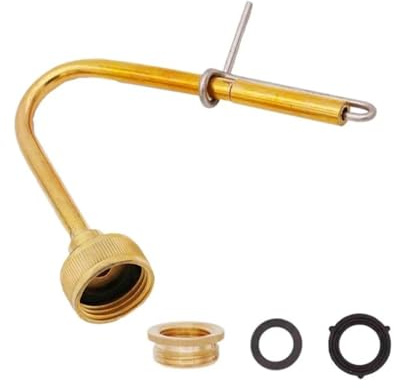 Home & Brewing Messing-Jet-Flaschenwascher-Ballon mit Spülbecken-Wasserhahn-Adapter und Gummidichtung, Homebrew-Biermarkierung, Brauzubehör