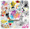 50Pcs Love Music Stickers, Trendy Music Themed Stickers Boys Girls Teens for Guitar Laptop Water Bottle Phone Scrapbook Stickers