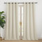 NICETOWN Thermo Kälteschutz Gardinen 240 cm Lang Beige Vorhang Blickdicht Vorhang Verdunkelungsvorhang Ösen Vorhänge Wohnzimmer Modern Übergardinen Ösenschal 2er Set, Hellbeige H240 x B140 cm