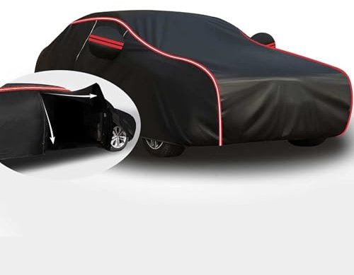 Auto Abdeckplane für Citroen C1 2005-2025, Autoplane Wasserdicht mit Seitentüren, Autogarage Abdeckung, Autoabdeckung Outdoor All Weather